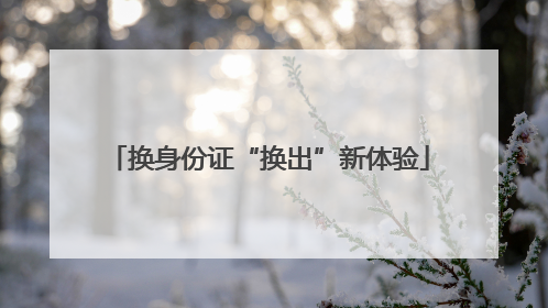 换身份证“换出”新体验